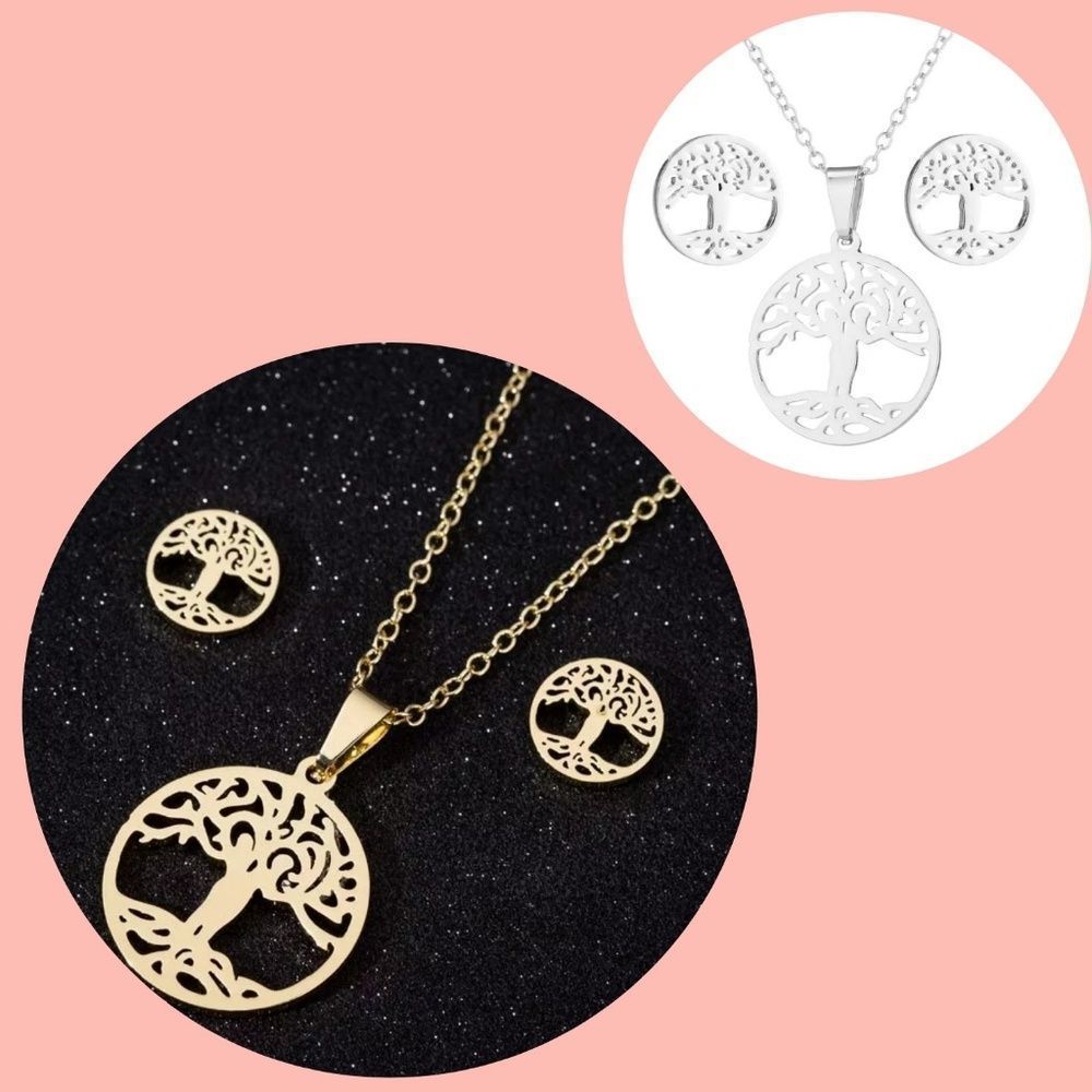 Jewelry Stainless Steel Tree of Life Choker N